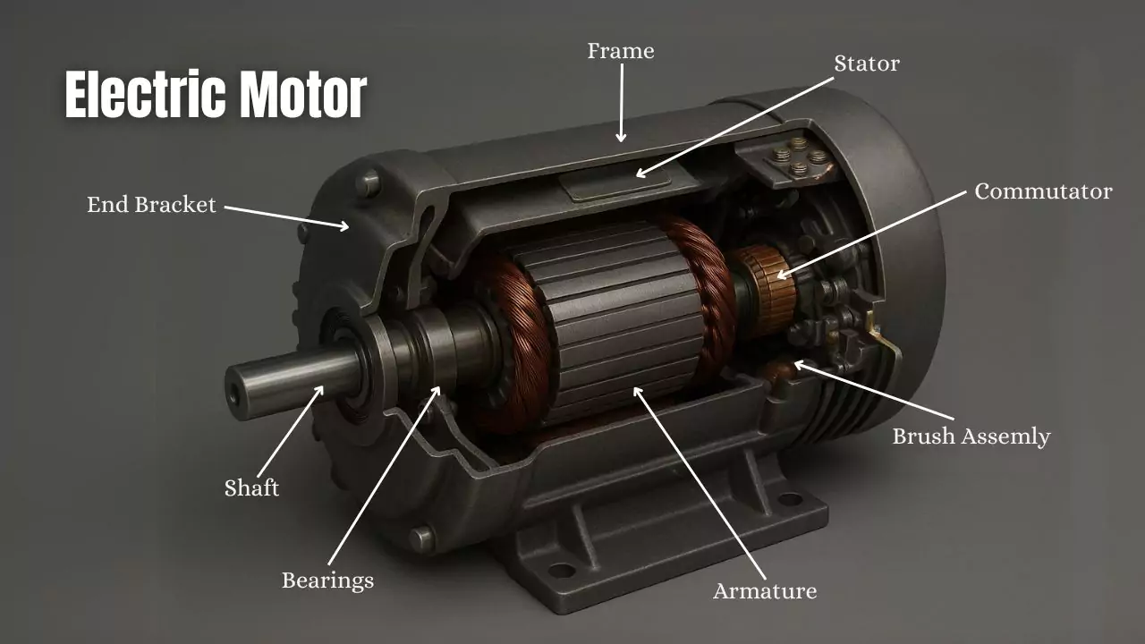 What Are the Main Parts of a DC Motor and How Do They Work