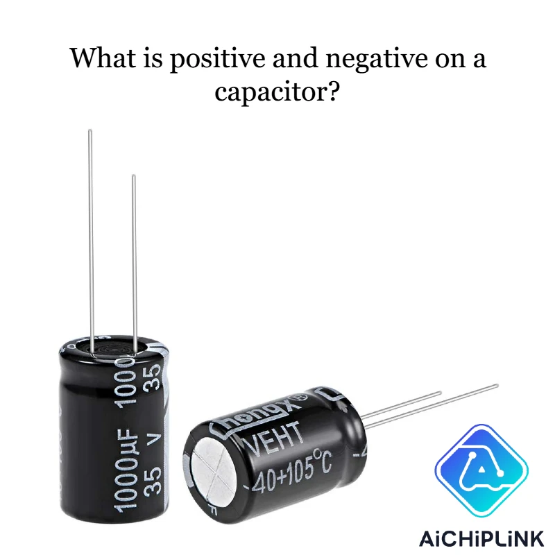 positive and negative on a capacitor