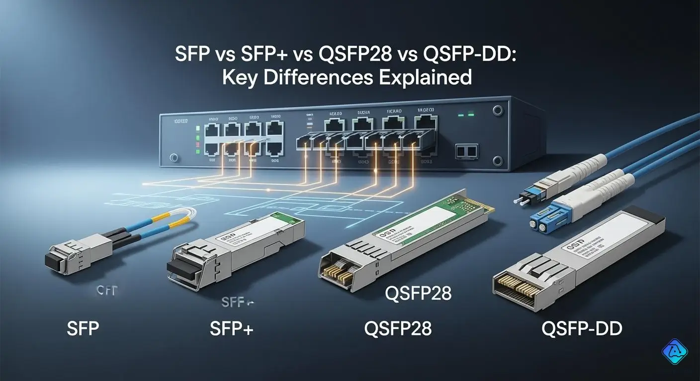SFP vs SFP+ vs QSFP28 vs QSFP-DD
