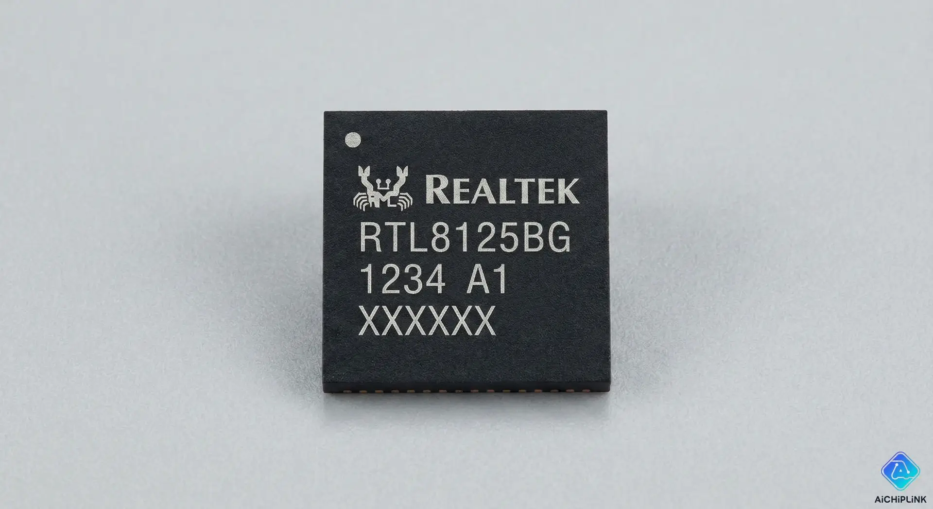 Realtek RTL8125BG 2.5G Controller - Close up of QFN48 chip on motherboard