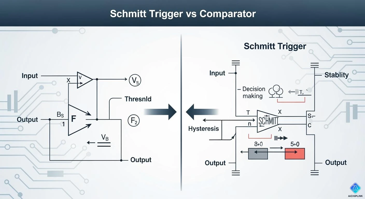 Schmitt trigger vs comparator