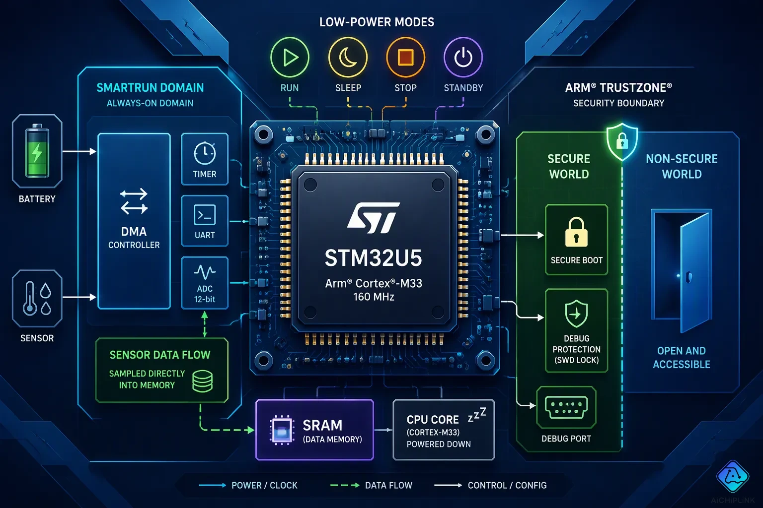 STM32U5 MCU Low-Power Modes and Security Features